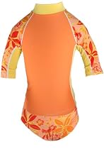 Seaside UV Sun Protective Girls 2 Piece Set: Short Sleeve Rashguard Top & Bikini Bottom (UPF 50+)