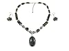 Mogul Women Bohemian Necklace Vintage Black Onyx Pendants Jewelry Sets