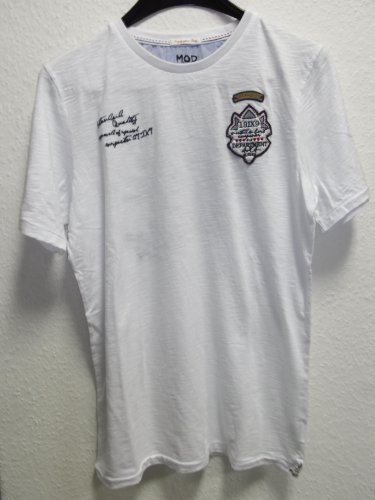 M.O.D. kurzärmiges Herrenshirt,weiß in Größe 