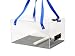 Crystal Shuttle Bird Carrier, Clear with Blue Carrying Strap, 15-Inches L x 10-Inches W x 8-Inches H