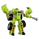 Transformers Allspark Power Series Deluxe Class 6 Inch Tall Robot Action Figure - Autobot GRINDCORE as Construction Tractor in Vehicle Mode and Equipped with Blaster Rifle with Firing Projectile in Robot Mode