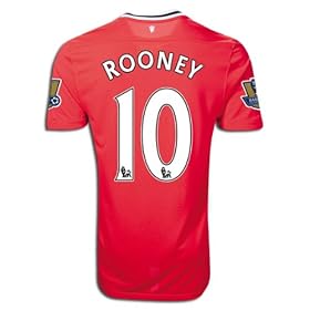 Nike #10 ROONEY Manchester United Home 2011-12 Soccer Jersey (US Size: M)