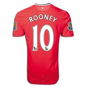 Nike #10 ROONEY Manchester United Home 2011-12 Soccer Jersey (US Size: S)