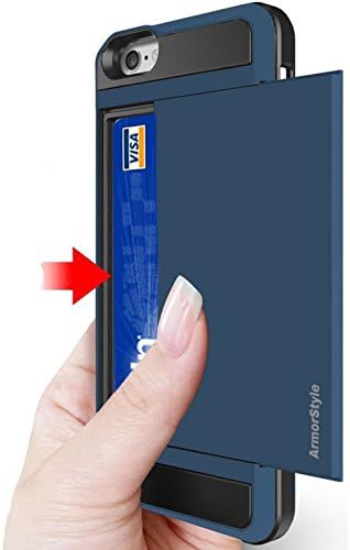 Card Holder For iPhone 6, 6s | Best iPhone 6 Wallet | 6s Case with Card Holder | Cash, 2 Cards/IDs | Tough | Pocket Friendly | Buy Best Card Holder For iPhone - ArmorStyle Slim Slide (Midnight Blue)