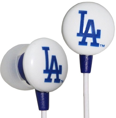 iHip MLF10169LAD MLB Los Angeles Dodgers Printed Ear Buds, Blue