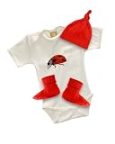 B-baby Welcome SS Onesie Gift Set, 0 - 3m, Red - Ladybug
