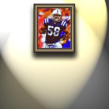 Completely Handpainted American Football Sport Painting Custom Order FL4951 Oil on Canvas with Option to Paint Jerry Brett & Co. from Any Other Favorite Photograph or Picture Unframed Size 24 x 30" inches