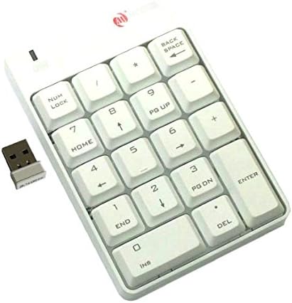 eranton® Portable 18 Keys Wireless Usb Numeric Keypad for Laptop Pc Computer Compatible with Windows Xp Vista 7 8.1 10