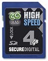 RAM Components 4GB HighSpeed Secure Digital Speicherkarte (High Speed SD Card) für Canon PowerShot A720 IS