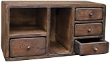 Four Drawer Aged Wood Cabinet Country Rustic Primitive