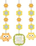 Creative Converting Happi Tree Sweet Baby Hanging Decorations, 3 Pack