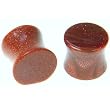 Stone Plug Gold Stone 0g - Sold as Pair