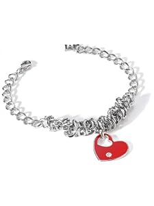 Morellato - SGG06 - Forever - Bracelet Femme - Coeur - Émail Rouge - Diamant - 21 cm