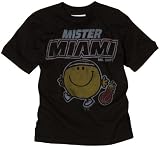 NBA Miami Heat Crew Short Sleeve Tee (Black Wash , 5)