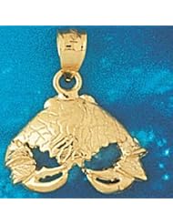 Dazzlers Solid 14 karats Gold Crab Charm Pendant available in three colors from jewelsberry (weights: 1.9 grams only)