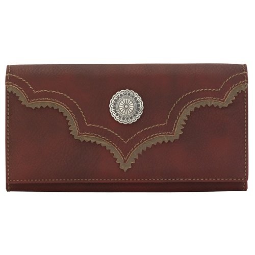 Faux Leather Wallet - Ladies - Cherry Red - Cheyenne - Bandana