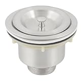 uxcell 台所用具　排水口カバー　金属材質　バー　バスケット　水槽濾過設備　排水穴直径　74mm