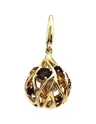 14K Yellow Gold Hive Multicolor Gemstone Charm