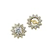 14K Yellow/White Gold 1/2 ct. Diamond Earring Jackets