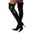 E42 Ladies Black Thigh High Stiletto Boots Sizes 3-8 UK