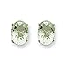 14kw 8x6 Oval Green Amethyst Earring title=