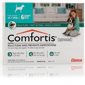dog allergy to fleas:Comfortis 20.1-40lbs Flea Preventative 6 Pack