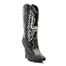 4 Inch Heel Ankle Cowgirl Boot With Stiletto Heel (Black;9)
