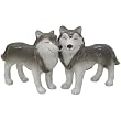 Westland Giftware Mwah Magnetic Wolves Salt and Pepper Shaker Set, 3-Inch