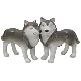 Westland Giftware Mwah Magnetic Wolves Salt and Pepper Shaker Set, 3-Inch