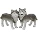 Westland Giftware Mwah Magnetic Wolves Salt and Pepper Shaker Set, 3-Inch