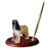 Afghan Hound Dog Desk Set - Brown