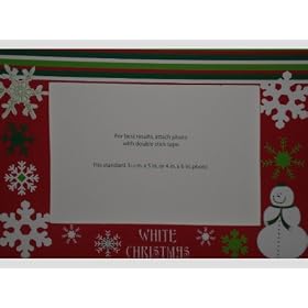 White Christmas Snowman Snowflakes Greeting Photo Cards