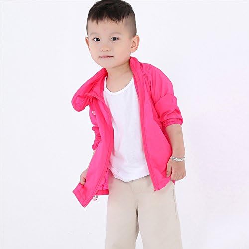 Lightweight Jacket UV-resistant Windbreaker Skin Coat Quick Dry Windproof Skin Coat TTL027 Rose 110cm
