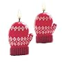 Tag Alpine Holiday Argyle Mitten Christmas Candles, Set of 2