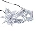 Venetian Style Silver Eye Costume Masquerade Mardi Mask