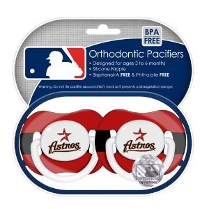 Houston Astros Pacifiers 2 Pack Safe BPA Free