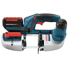 Bosch BSH180-01 18-Volt Lithium-Ion Compact Band Saw Kit with 2 Batteries, Charger and Case