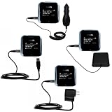 Road Warrior Kit for the Philips GoGear SA2815 includes a Car & Wall Charger AND USB cable AND Battery Extender - Gomadic Brand w/ TipExchange Technology