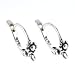 Dreambell 2 pcs .925 Sterling Silver Leverback Daisy Flower Lever Back Ear Wire/Earring Connector/Findings/Antique