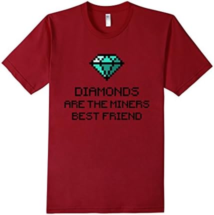 Men's Diamonds mincrafts shirt,Minecraft T Shirt Youth Kids Shirts Large Cranberry