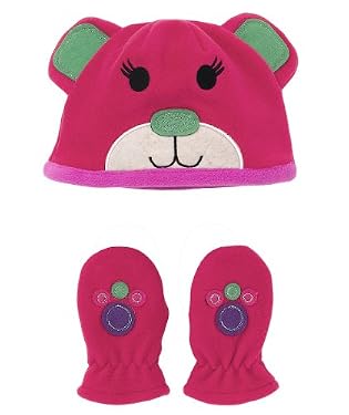 Pink Novelty Bear Fleece Set