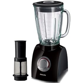 Philips HR2084/90 Black Blender with Fruit Filter and 2 Litre Jug, 650 Watt