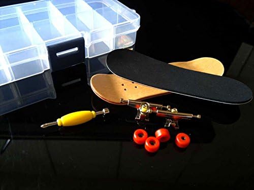 Maple Complete Wooden Fingerboard Metal Nuts Trucks - Basic Bearing Red Wheel