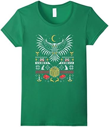 Women's OWLCRATE Pixel-Art Sweater-Style-Design Happy new year Large Kelly Green