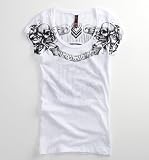 Metal Mulisha Double Skull White Tee - White X Lrg