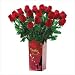 Two Dozen Lifelike Red Feather Roses Presentation Box