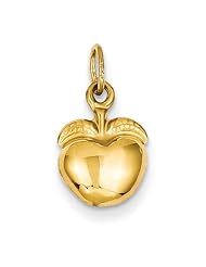 14k Yellow Gold Apple Pendant. Metal Wt- 0.43g