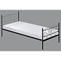 Nostalgie-Metallbett schwarz 90 x 200 cm