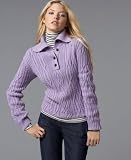 Apparel : Tommy Hilfiger Melinda Cable-Knit Funnel-Neck Sweater