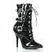 Pleaser Boots Women's SEDUCE-1033 5" Lace-Up Ankle Boot with Three Buckles Side Zip Available in 2 Colors